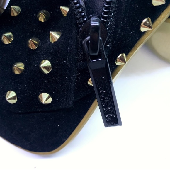 Shiekh Black & Gold Spike 5” Heels - Picture 3 of 8